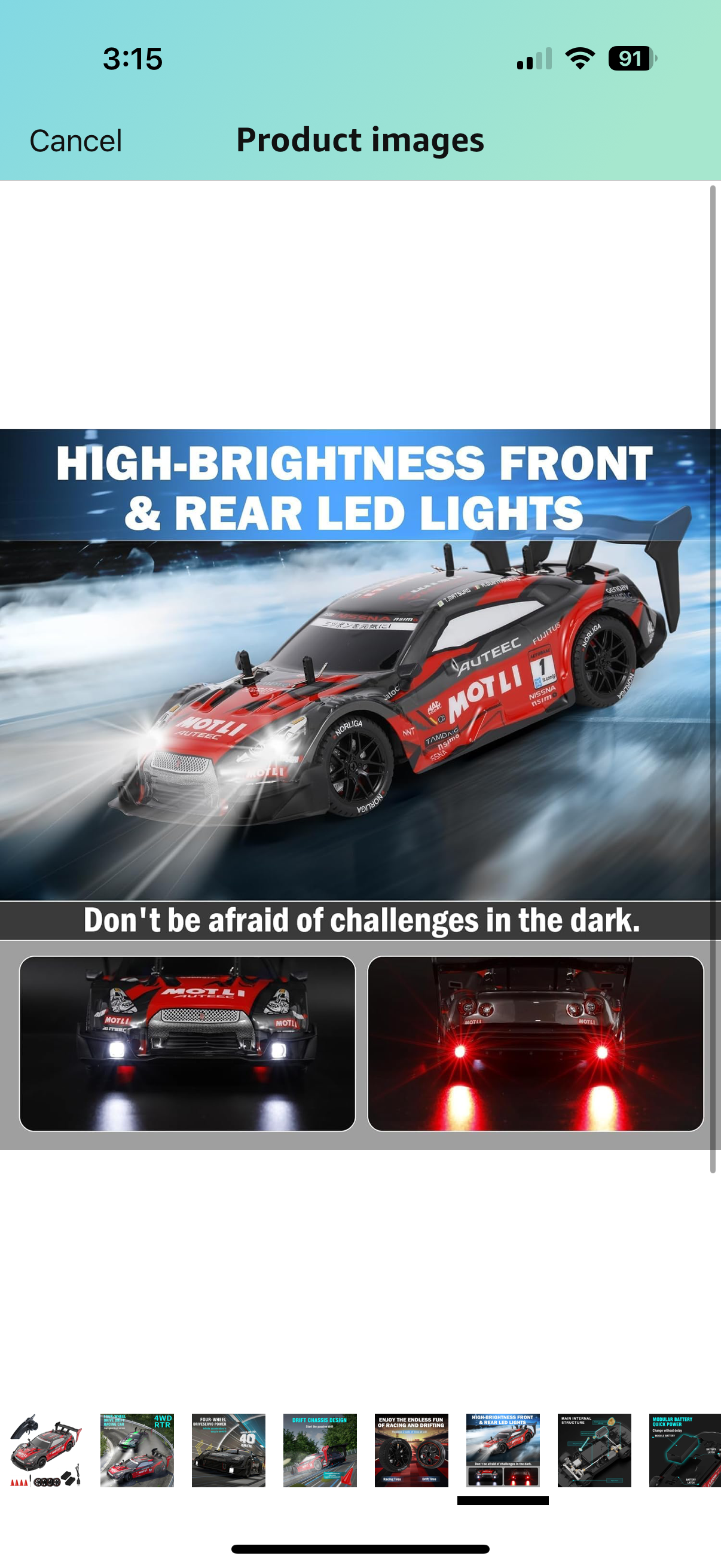 BMW AMG Burnout Red Rc Drift car 4x4 Drive with multiple accessories