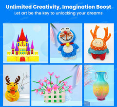 3D Pen-2 Professional | 3D Printing Drawing Pen with 3 x 1.75mm ABS/PLA Filament for Creative Modelling, Project and Education Purpose Pack of 1 Smart Pen