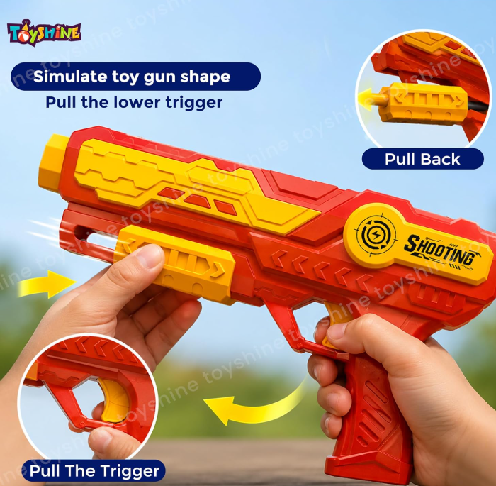 3 In 1 Plane Launcher Toys Plane, Foam Darts And Foam Ball Shooter One-Click Ejection Shooting Gun Launch-Multicolor