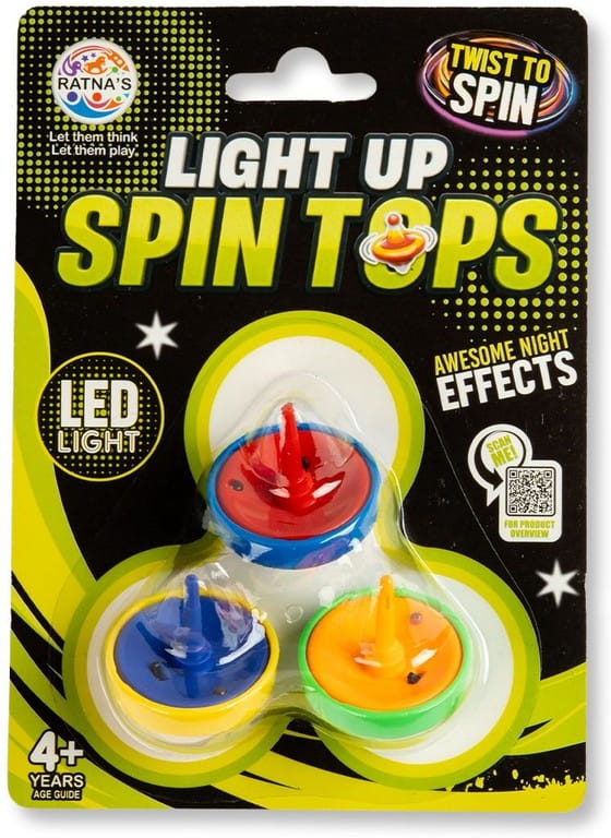 3 Pieces Fun LED Spinning Toys for Kids