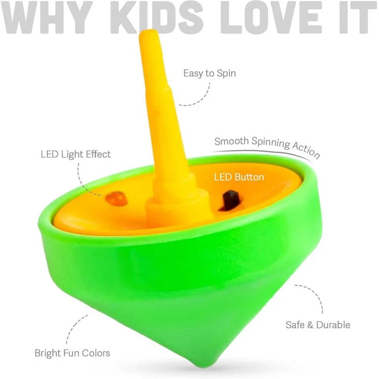3 Pieces Fun LED Spinning Toys for Kids