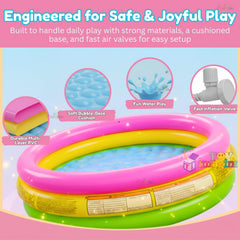 3 ft Inflatable Swimming Pool for Kids 0–3 Years -Fit 2 kids - 85cm*25cm