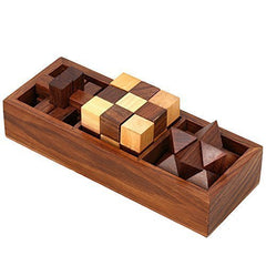 3 in 1 puzzle cube box