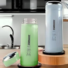 400ML Nice Portable Glass Water Bottle with plastic protection outside- Any 1 Piece Random