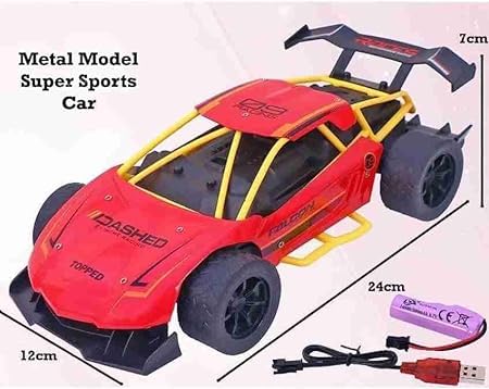 Alloy Metal Racing Model Super Sports Remote Control Car with Rubber Tyres