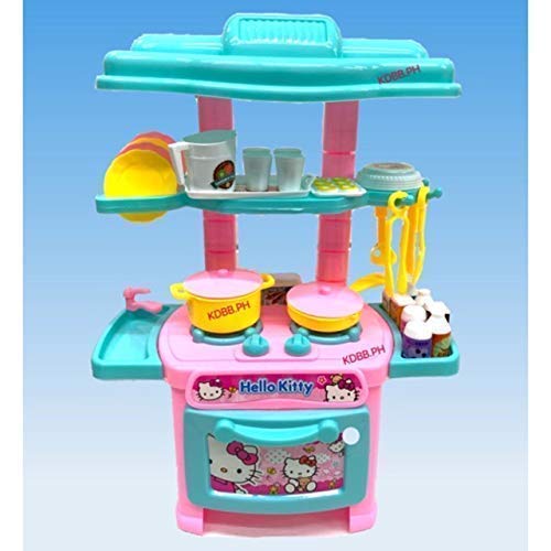 Hello Kitty Miniature Plastic Kitchen Set - 47 pieces Pretend play Set