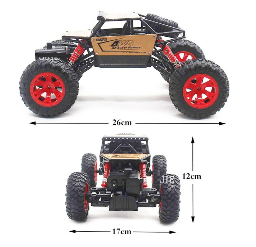 4*4 RC Rock Crawler 1:18 Scale 4WD Rally Car 2.4 GHz - Multicolor