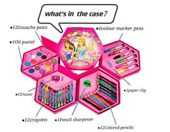 46-Piece Drawing Art Set for Kids – Watercolor Pencils, Crayons, Sketch Pens – Perfect for Birthday Return Gifts