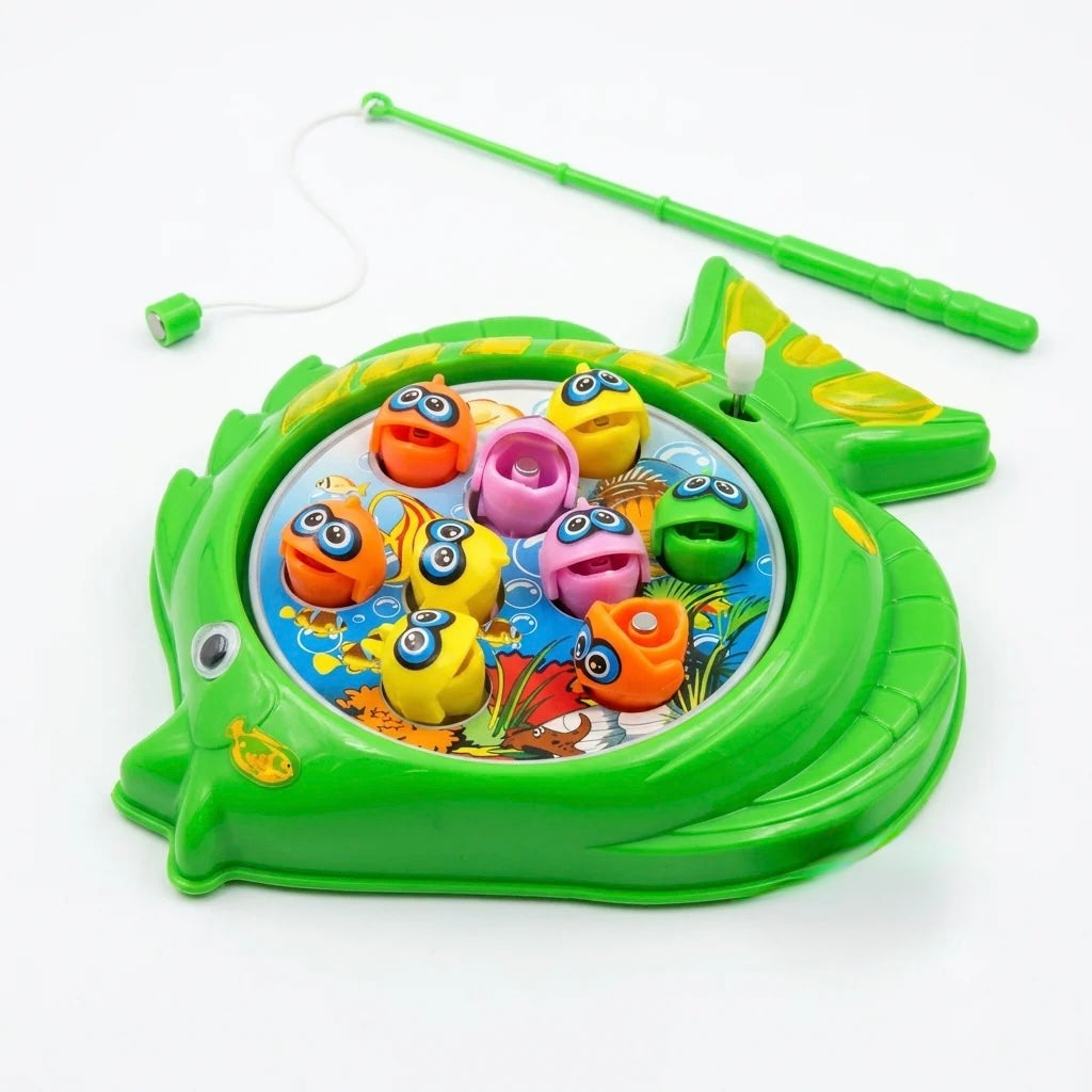 Fish Catching Key Operated Fishing Toy 9 Fishwith 2 Sticks (Multicolor) Game