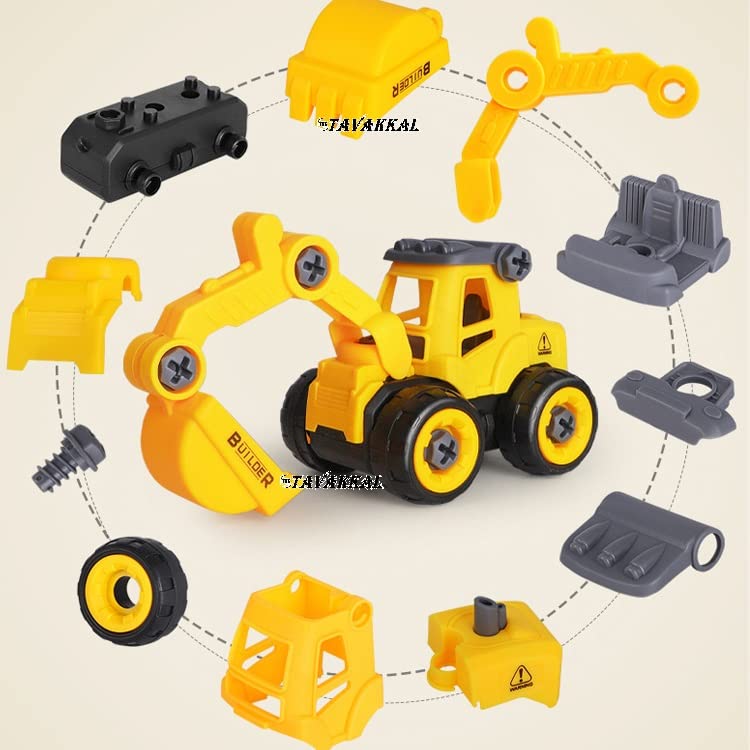 Screw DIY Construction Vehicle Truck Set With 1 Screwdriver Tool
