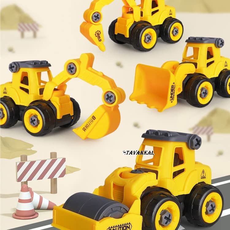 Screw DIY Construction Vehicle Truck Set With 1 Screwdriver Tool