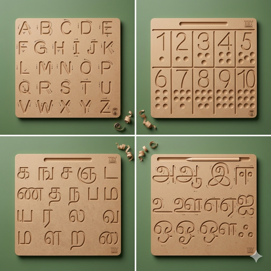 4 in 1 Tracing Board combo - English , Tamil and numbers