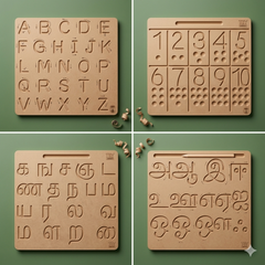 4 in 1 Tracing Board combo - English , Tamil and numbers