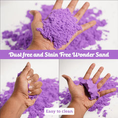 500 Gm Magic Flow Sand Bucket For Kids, Play Sand, Kinetic Sand -Random color Sand -Any 1 Mould