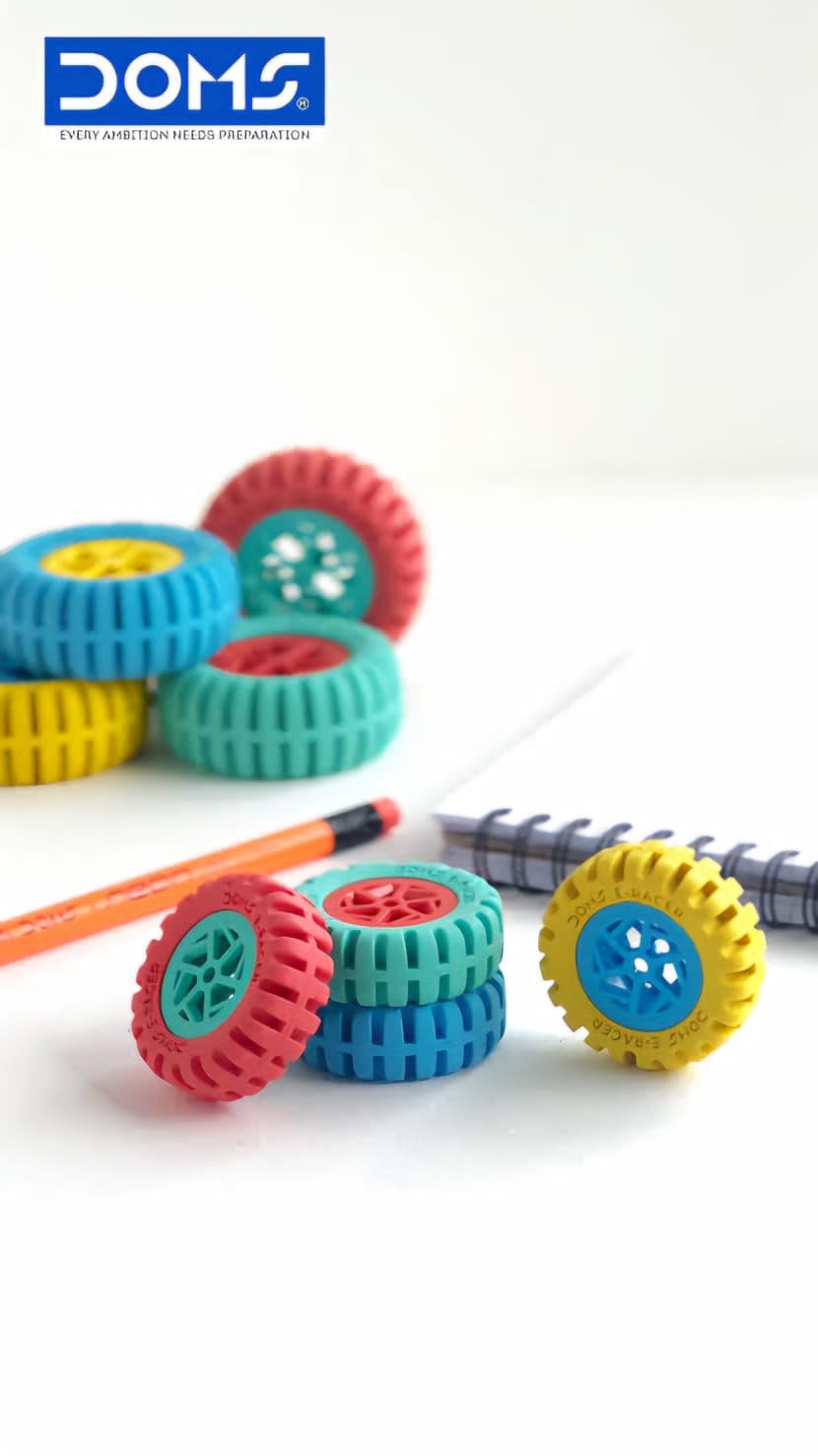 5.rs DOMS Mini E-Racer Eraser - Pack of 5