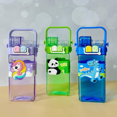 520ml Animal Design 2 Way Sipper Water Bottle for Kids ? Leak-Proof, BPA-Free, School & Travel Friendly for Kids- Any 1