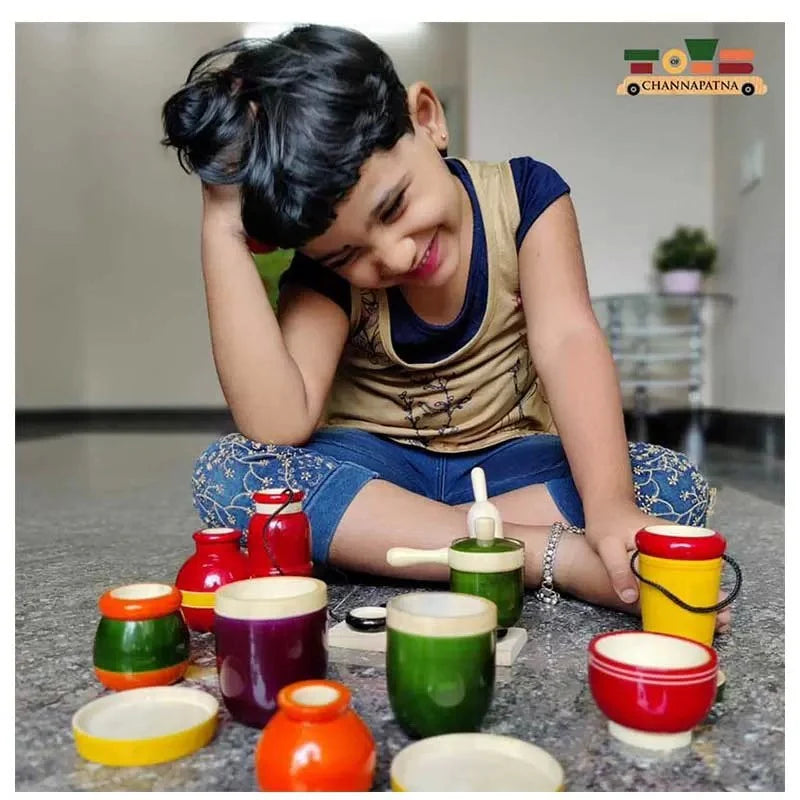Wooden Gas Kitchen set with Mixer