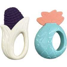 5 Pieces Puzzle Baby Rattle Teether - Multicolor