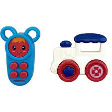 5 Pieces Puzzle Baby Rattle Teether - Multicolor