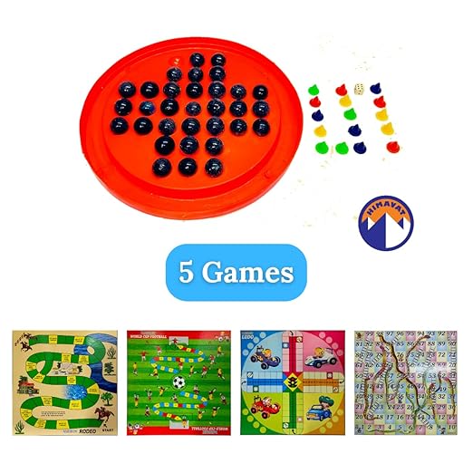 5 in 1 Games - Brainvita Snake and Ladder Game