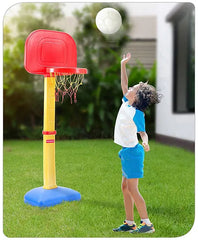 5 level Basket Ball kit Adjustable with Stand for Kids Play Playing Hanging Board, Multicolor