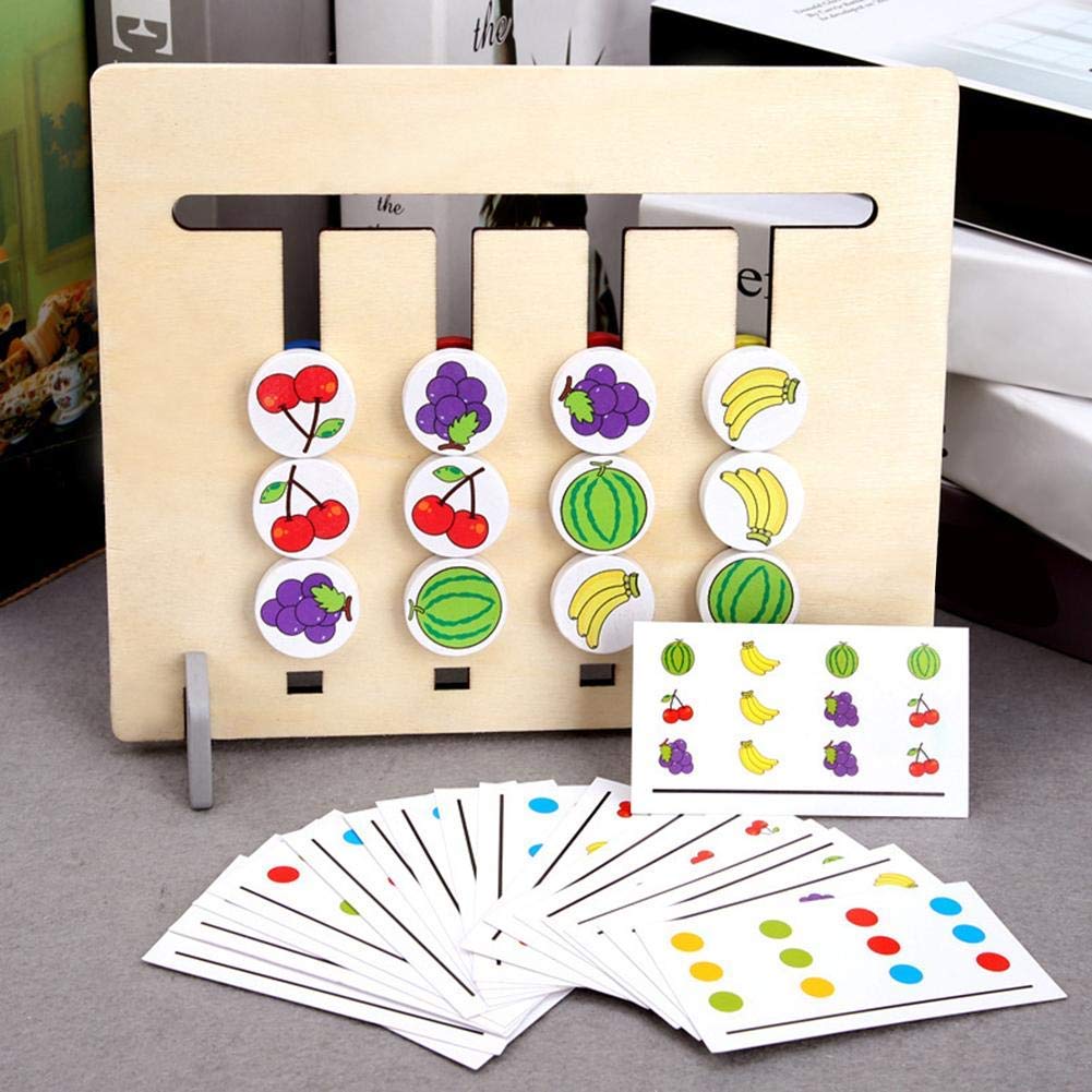 Wooden Four Color Matching Game - short Version