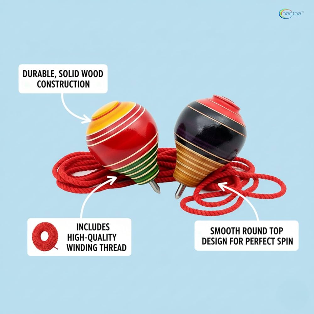 Traditional Wooden Thread Top Pambaram - Any 1
