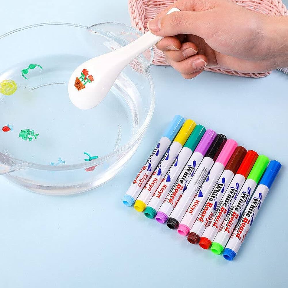 8 pieces Floating Pen For Art&amp;Craft - Magical Water Painting Pen Easy-To-Wipe