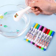 8 pieces Floating Pen For Art&amp;Craft - Magical Water Painting Pen Easy-To-Wipe
