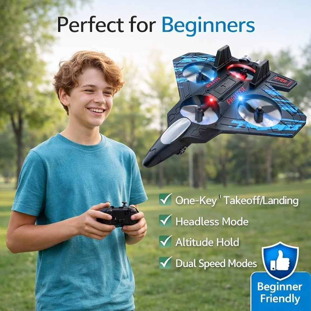 Premium L25 -RC Fighter Jet  360° Stunt Flip, 2.4GHz Easy-to-Fly Remote Control Plane for Kids & Adults