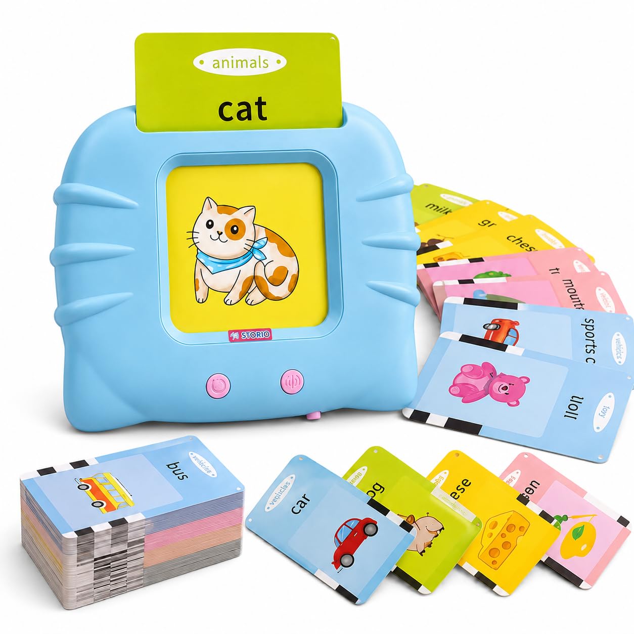 Talking Flash Cards for Kids - Enhance Language Skills with 224 Words