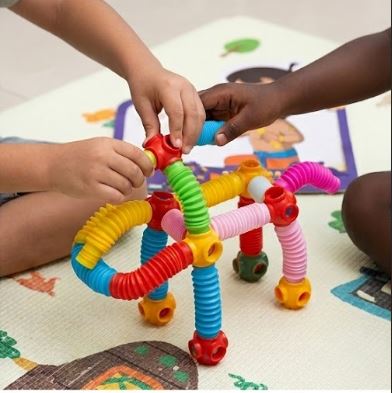 68 Pieces Pop Builder - Pop Tube Building Blocks