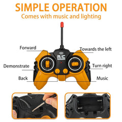 6 Channel Rechargeable Remote Control RC Dumper Dump Truck with Working Head Light, Sound Effect and Demo Mode Construction Truck Toy