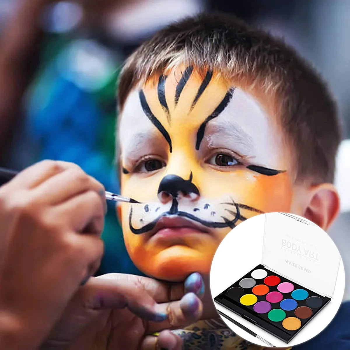 6 Colors Body Paint Crayons Kids Face Color Set For Halloween Makeup Party