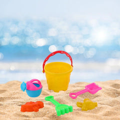 6 Pieces Sand Kit Play Set with Bucket, Shovels & Molds and Summer Fun Creative Activity Playset & Gardening Tool