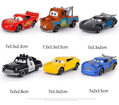 6pc Metal Die Cast Mini Cars McQueen Derby Racers Series -Multicolour
