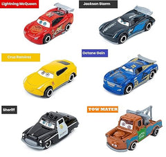 6pc Metal Die Cast Mini Cars McQueen Derby Racers Series -Multicolour