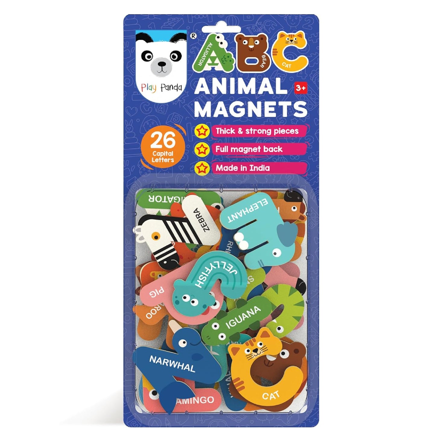 ABC Magnetic Letters Set Animal Theme Alphabet Magnets