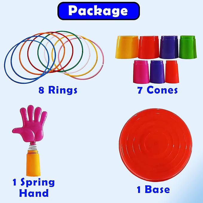 Ring Toss Game for Kids, Ring Throwing Game for Single and Group Play