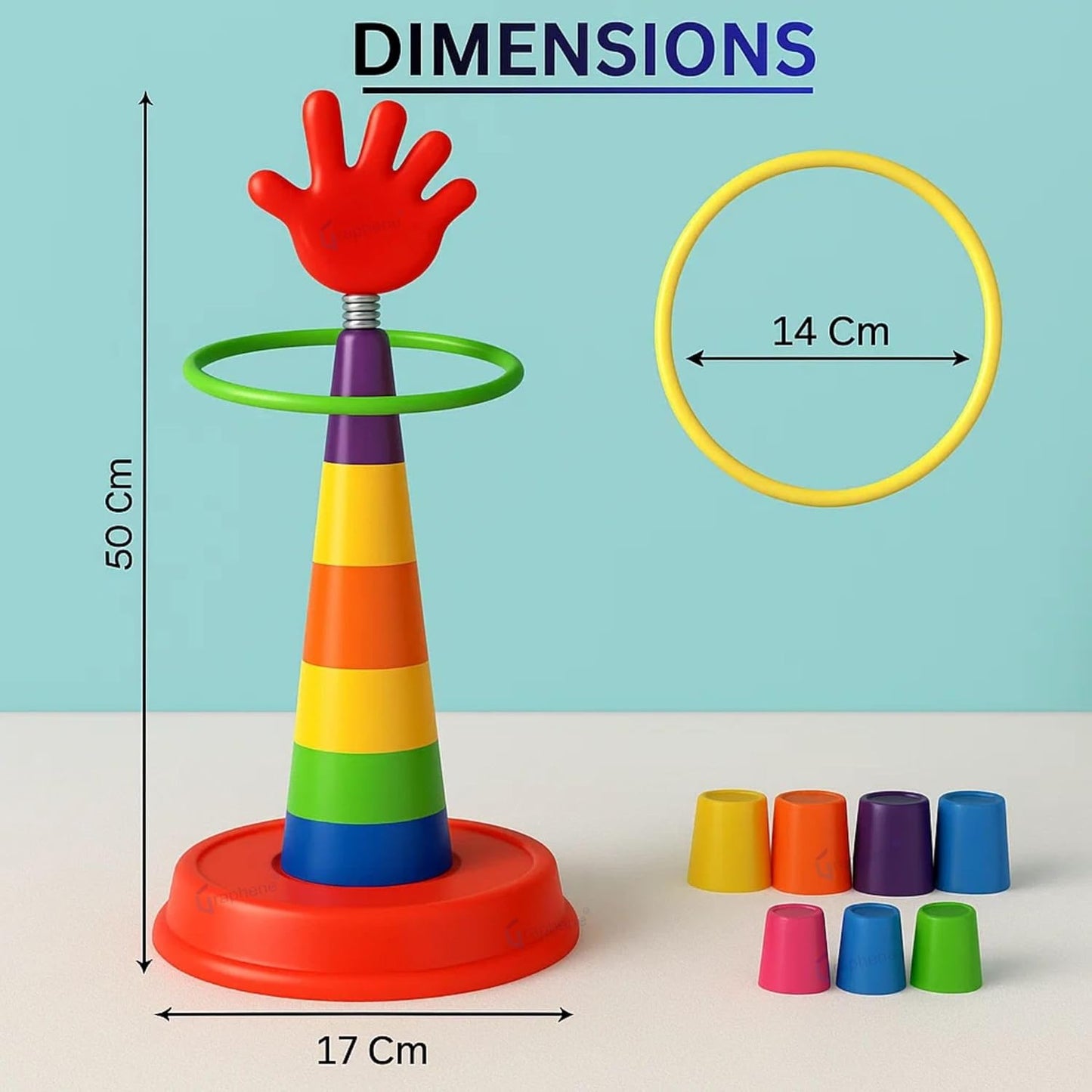 Ring Toss Game for Kids, Ring Throwing Game for Single and Group Play