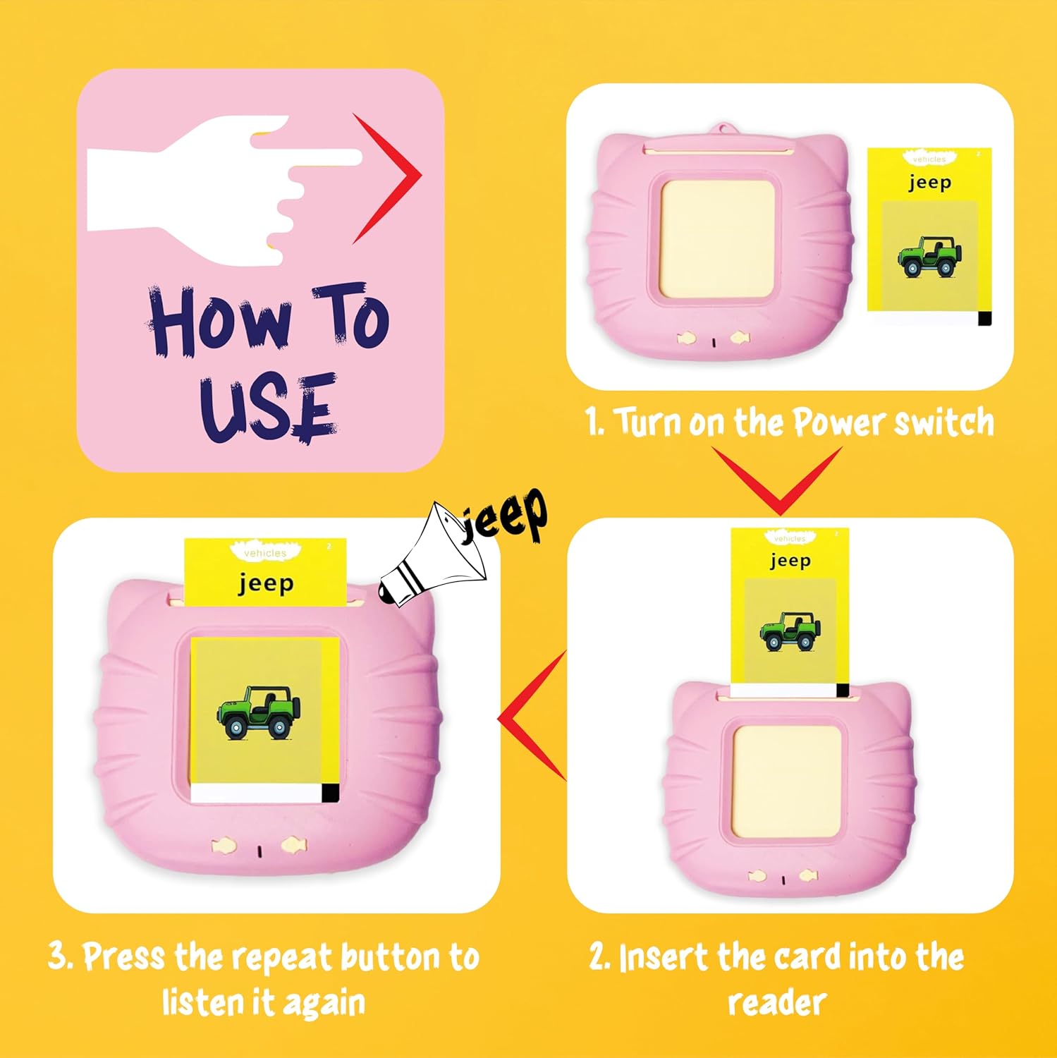 Talking Flash Cards for Kids - Enhance Language Skills with 224 Words