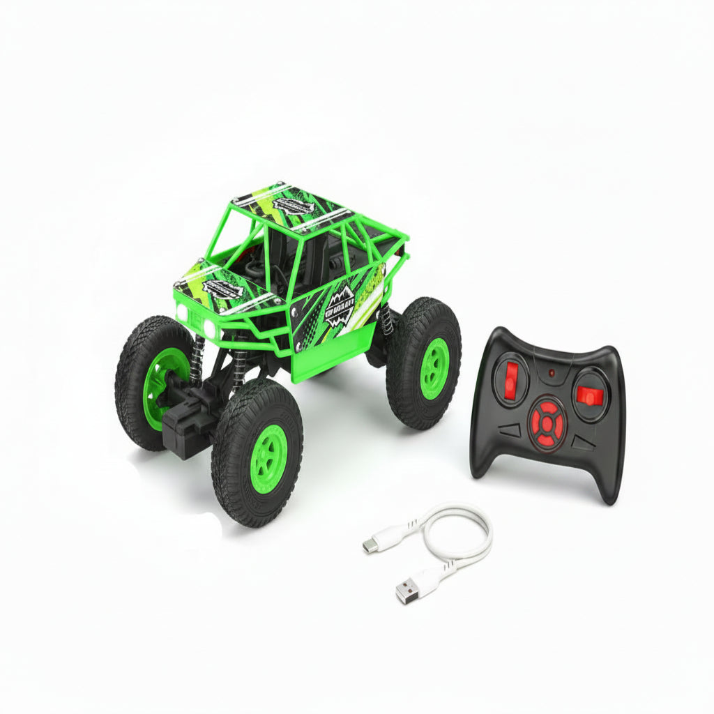 Duster 2WD Rock Crawler 4x4 | Rechargeable Offroad Monster Truck | High Speed ATV RC Car with Nitro Boost | Remote Control Car Toys for Kids | Made in India (2 Wheel Drive )