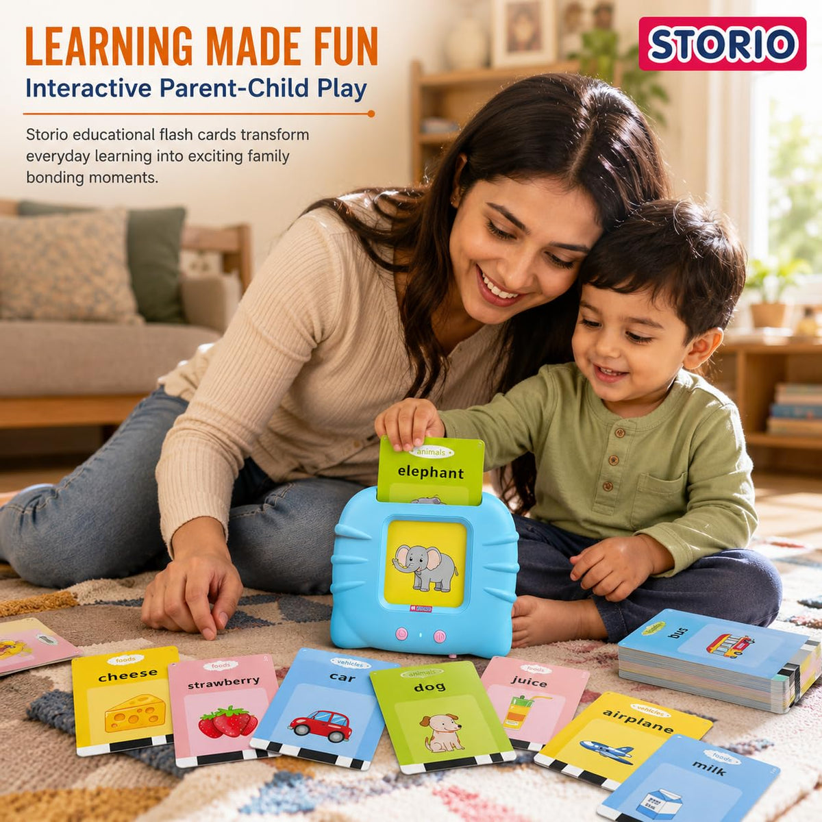 Talking Flash Cards for Kids - Enhance Language Skills with 224 Words