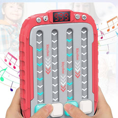 Rhythm Game Machine for Kids, Quick Push Popular Games Handheld Puzzle Game Console with Music and Lights