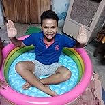 Intex Sunset Glow Baby swimming Pool, Multi Color 1.14m*25cm