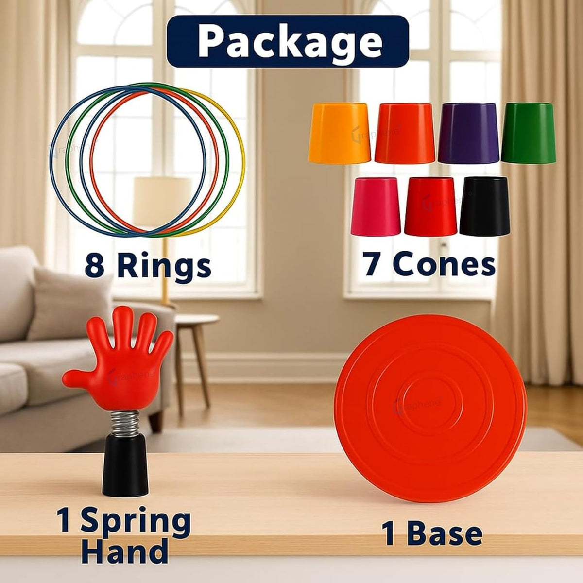 Ring Toss Game for Kids, Ring Throwing Game for Single and Group Play