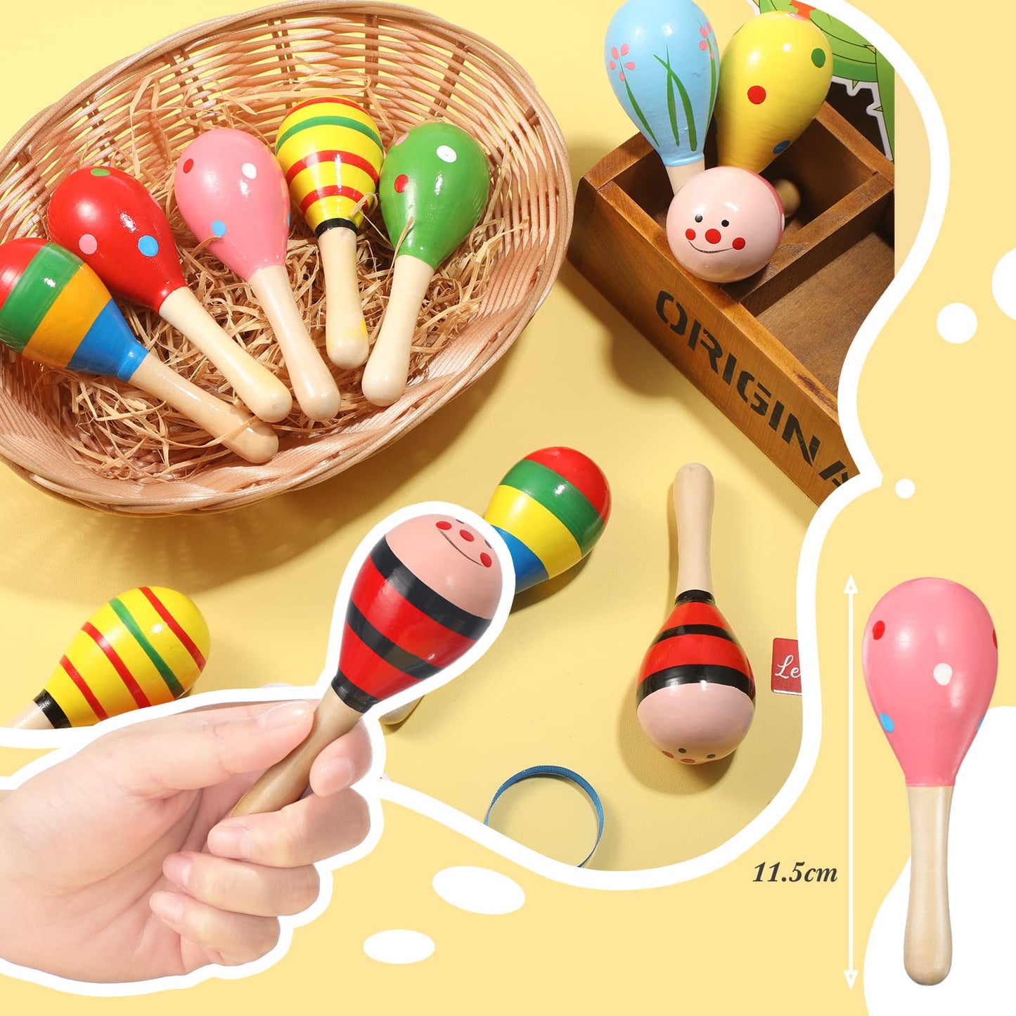 colourful Egg Shaker Rattle small - mini - pack of 1