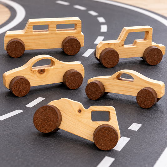 Eco-Friendly Classical Wooden Push Toy Vehicle - Any 1 Piece