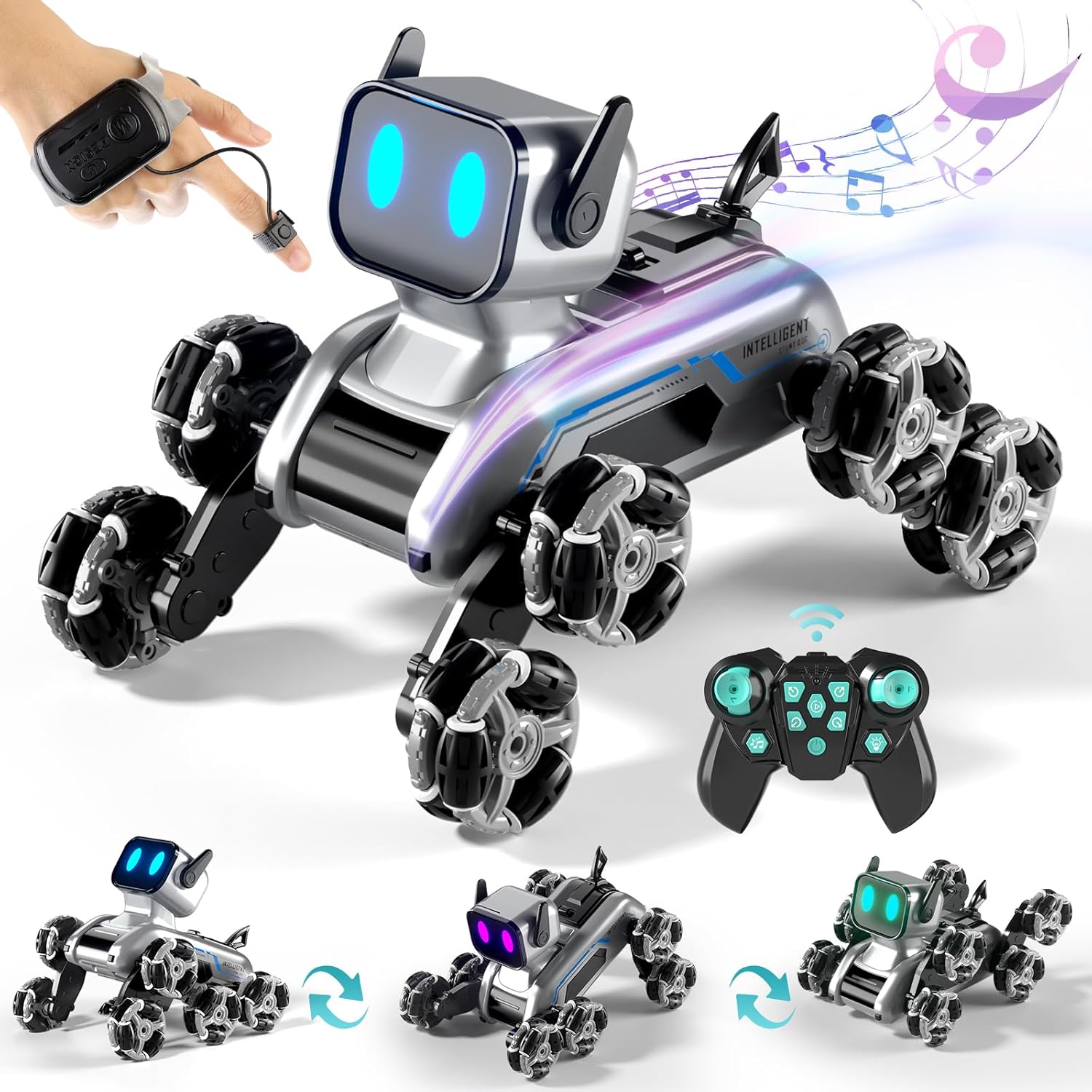 8 Wheel RC Stunt Robot Dog