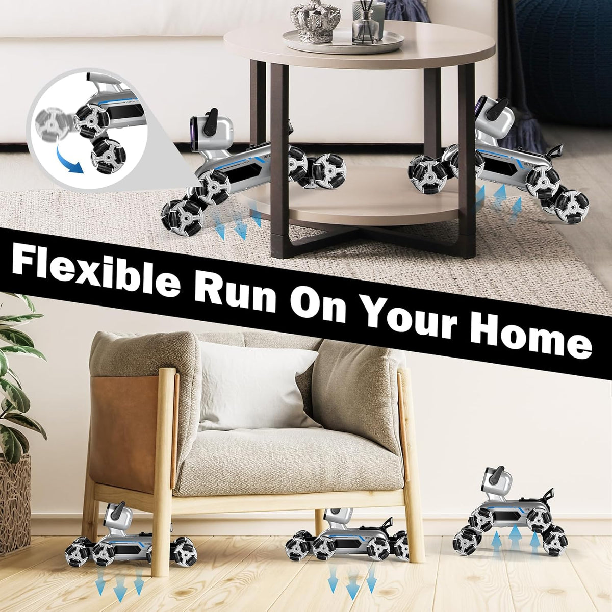 8 Wheel RC Stunt Robot Dog